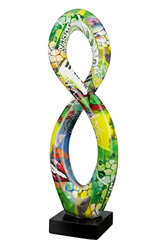 Casablanca Deko Figur Skulptur Swing XL - Moderne Kunst Dekoration - Statuen mit farbenfrohem Graffiti-Design, Höhe 37 cm, ideal für lebendige Akzente in jedem Raum. Ein perfektes Geschenk für Kunstliebhaber!