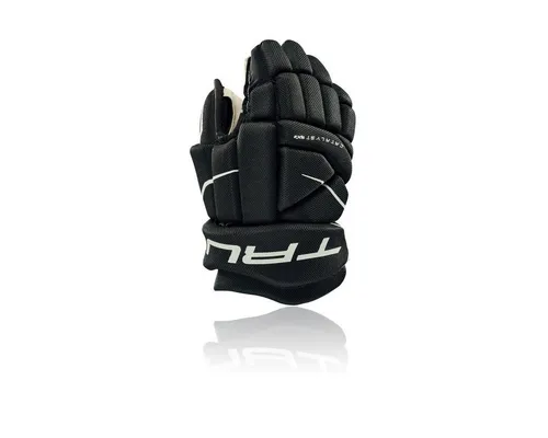 TRUE Eishockeyhandschuhe Catalyst 9X3 für Kinder – Schwarz, 9 Zoll - Hochwertige Hockeyhandschuhe für Kinder in der Größe 9 Zoll. Bieten optimalen Schutz und Beweglichkeit für ein sicheres Spiel.