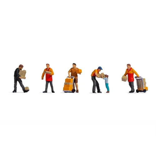 NOCH H0 Paketzusteller 15069 - Modelleisenbahn-Figur, detailreich bemalt und ideal für Sammler ab 15 Jahren