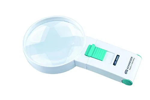 Schweizer Optik - ÖKOLUX plus mobil Handleuchtlupe - 8 D / 3-fach / 85 mm / 2700 K