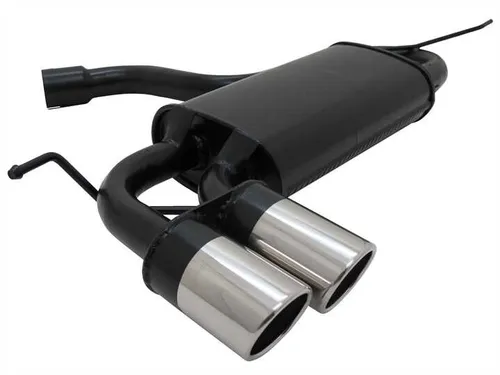 Novus Sportauspuff 2.0TSI für Audi A3 8P, VW Golf 5 GTi und VW Scirocco - Schalldämpfer mit 2x76mm SR, sorgt für verbesserten Klang und Leistung, ideal für sportliche Fahrer.