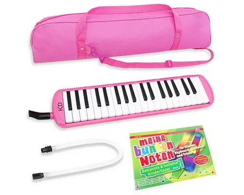 keepdrum Melodica Pink - 37 Tasten mit Tasche & Notenheft - Ideal für den musikalischen Einstieg: Die keepdrum Melodica mit 37 Tasten bietet einfache Spieltechnik und motiviert Kinder zu schnellen Erfolgserlebnissen. Inkl. Tragetasche und Notenheft für spielerisches Lernen.