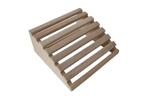 Home Deluxe Kopfstütze SERI - Nackenstütze für Sauna - Sauna-Zubehör mit hochwertigem Hemlock-Holz, ideal für maximalen Komfort und Entspannung während des Saunierens.