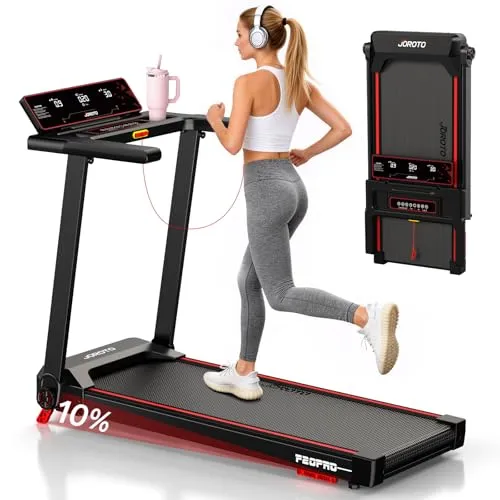JOROTO Klappbares Laufband für Zuhause mit Steigung 10%