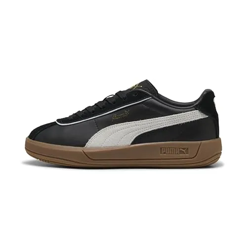 PUMA Damen Club KLASSIKA Sneaker - Schwarz Weiß Gold, 40 EU - Damen-Sneaker mit klassischem Design und hoher Bequemlichkeit, ideal für den Alltag.