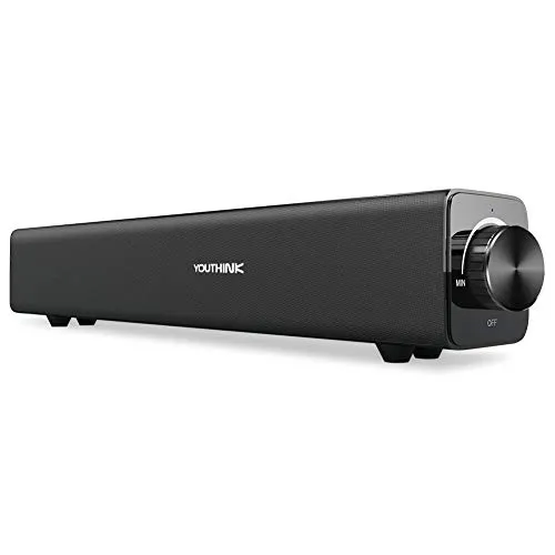 Soundbar Bluetooth-Lautsprecher, kabelgebundener und drahtloser 20-W-Heimkino-Bluetooth-Lautsprecher Audio-Surround-Soundbar für TV, PC, Handy, Tablets