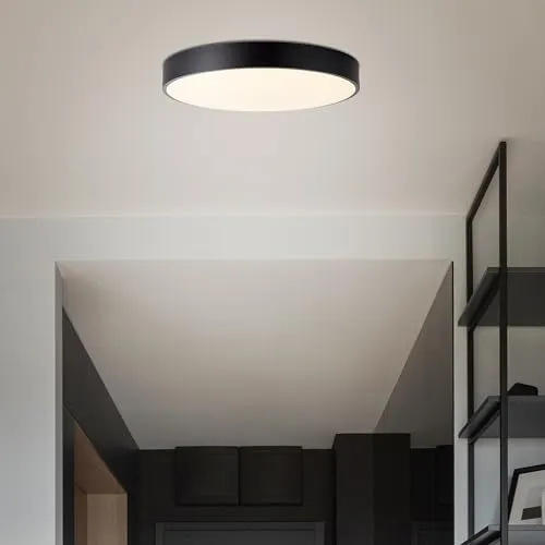 Lightbox Basic LED Wand- & Deckenlampe Ø 50 cm - Moderne Deckenleuchte mit dimmbarer LED-Technik, CCT-Funktion (3000-6500K) und praktischer Fernbedienung für individuelle Lichtgestaltung und Energieeffizienz.