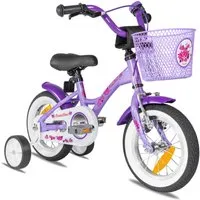 PROMETHEUS BIKES Kinderfahrrad 12 Zoll Violett mit Stützrädern - Stabiles Kinderfahrrad mit sicherer Rücktrittbremse und umfassendem Sicherheitspaket. Ideal für kleine Entdecker ab 3 Jahren. Individuell einstellbar für optimalen Fahrkomfort.