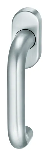 FSB Fenstergriff 34 1070, oval, Edelstahl - Fenstersicherung für nach innen öffnende Fenster, langlebig mit 25.000 Zyklen, RAL-geprüft und mit 4-Punkt-Kugelrastung für präzise Positionierung.
