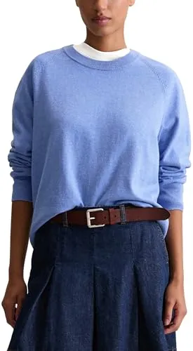 Marc O'Polo DENIM Rundhalspullover - Pullover aus hochwertigem Soft Cotton Stretch-Garn, ideal für die Capsule Wardrobe und vielseitig kombinierbar für jeden Anlass.