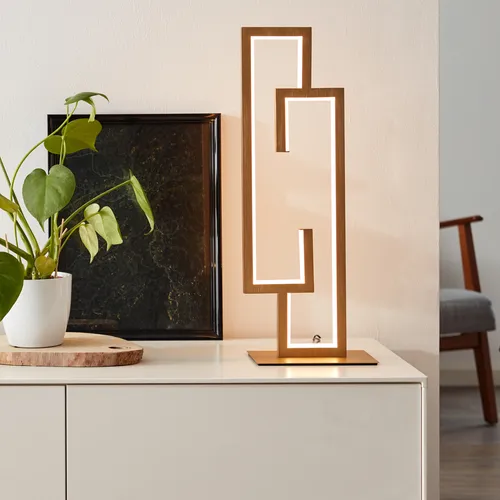 BRILLIANT goldene LED Tischlampe GWYN in gold von Brilliant