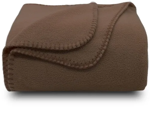 ZOLLNER Wohndecke, waschbar bis 95 °C, 130 x 170 cm, braun - Bettdecken, aus 100% Polyester, pflegeleicht und hygienisch, waschbar bis 95 °C für optimale Sauberkeit.