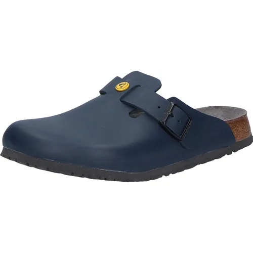 BIRKENSTOCK Herren Clogs Boston ESD Blau, 45 - Damenmode: Bequeme Clogs mit ESD-Funktion für sicheren Stand und Komfort den ganzen Tag.