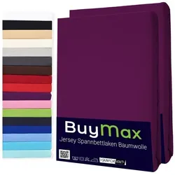 Buymax® Spannbettlaken 100x200cm Doppelpack in lila von Buymax