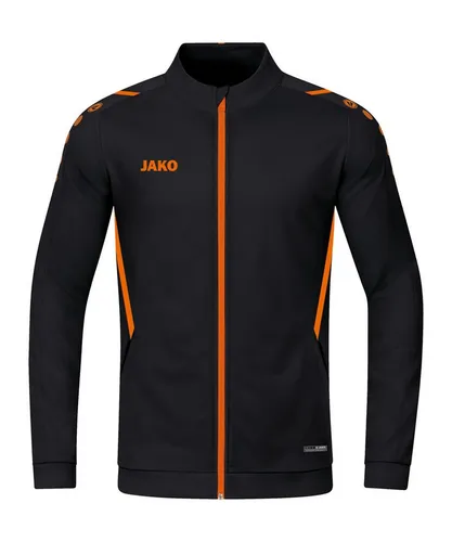 Jako Sweatjacke JAKO Challenge - Polyesterjacke in Orange/Schwarz - Trainingsjacken aus 100% Polyester, ideal für aktive Sportler; bietet hohen Tragekomfort und Bewegungsfreiheit.