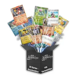 Pokémon Karten Set Deutsch – 30 Karten inkl. 4 Holo + 100 Kartenhüllen