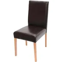 MCW Esszimmerstuhl Littau Braun mit Hellen Beinen aus Kunstleder