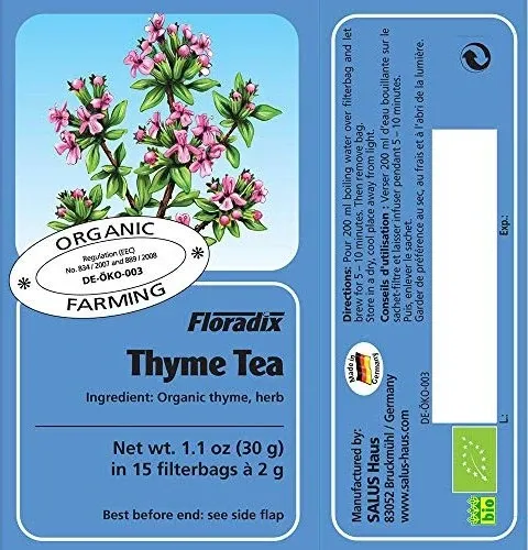 THYMIAN TEE Kräutertee Thymi herba Bio Salus Fbtl. 15