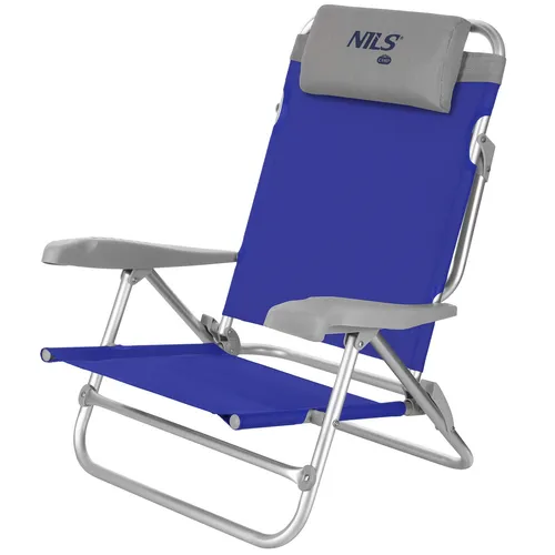 NC3502 Klappstuhl 2-in-1 Blau-Grau NILS CAMP
