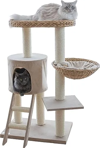 Katzen Kratzbaum Banana Leaf Waxy mit großer Liegefläche von Kerbl