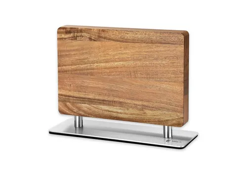 Wakoli Premium Doppelseitiger Magnet-Messerhalter aus Akazienholz - Küchenmesser Aufbewahrung aus hochwertigem Akazienholz mit starken Magneten auf beiden Seiten für sichere und stilvolle Messerpräsentation.