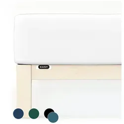 Schlafgut Easy Jersey Spannbettlaken 120x200 bis 130x200 Petrol Deep - Spannbetttuch aus 100% Baumwolle, nachhaltig und fair produziert, ideal für Matratzen bis 22 cm Höhe, pflegeleicht und schadstofffrei gemäß ÖKO TEX Standard.
