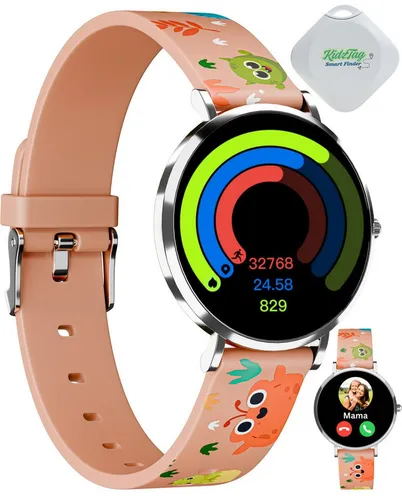 XCOAST LINO-TIME Kinder Smartwatch - Smartwatch für Kinder mit 37mm Display, IP68 wasserdicht, 6 Tage Akku und SOS-Notruf. Perfekt für Sicherheit und Spaß am Handgelenk!