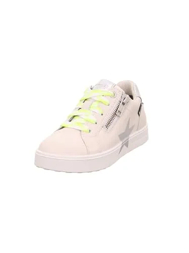 Superfit Mädchen Stella Gore-tex Sneaker, Weiß Silber 1010, 32 EU - Sneaker für Mädchen, wasserdicht und atmungsaktiv dank GORE-TEX Membrane, ideal für aktive Kinder und unkomplizierter Einstieg durch Reißverschluss.