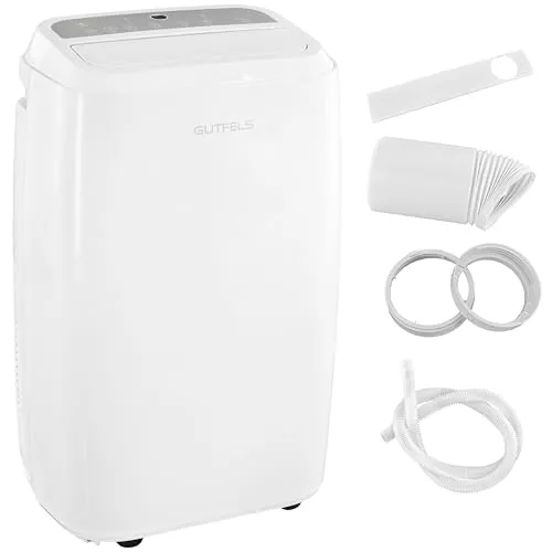 Gutfels 3-in-1-Klimagerät CM 81455 we - Klimaanlage für Räume bis 45m², bietet Kühlung, Entfeuchtung und Ventilation mit antibakteriellem Filter und intelligentem Schlafmodus für maximalen Komfort.