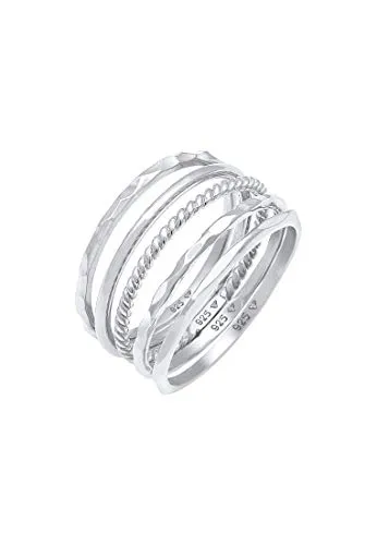 Produktbild Elli Ring-Set Stapelring Stacking Boho Set (5 tlg) 925 Sterling Silber