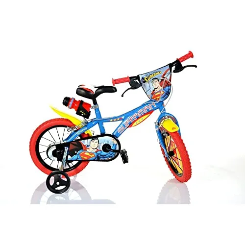 Zoll Superman Fahrrad 14 - Kinderfahrrad mit robustem Stahlrahmen und höhenverstellbarem Sattel, ideal für wachsende Kinder. Ausgestattet mit Schutzblechen und Kettenschutz für sicheres Fahren.