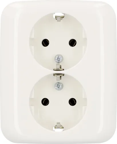 Busch-Jaeger Doppelsteckdose Reflex SI, alpinweiß - Steckdosen & Zubehör, elegante alpinweiße Doppelsteckdose mit hoher Qualität und sicherem Einsatz für Ihr Zuhause.