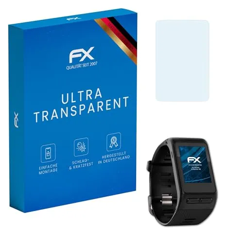 atFoliX Schutzfolie kompatibel mit Garmin Vivoactive HR Folie, ultraklare FX Displayschutzfolie (3X)