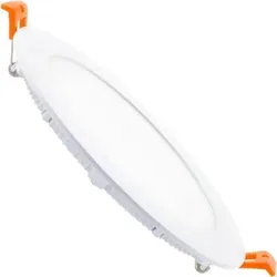 LED Einbaustrahler flach 6W Rund SuperSlim Schnitt Ø 105 mm 3000K Warmweiß