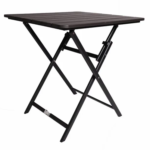 DM-Handel Gartentisch Aluminium Klapptisch Gartentisch Quadratisch (Klappbar, Tragbar, X-Tischbeine für Innen- & Außenbereich, 1 Tisch Balkontisch Beistelltisch), praktisch, klappbar, wetterfest, pflegeleicht, 70x70 cm