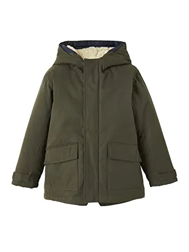 Vertbaudet Jungen 3-in-1-Jacke mit Recycling-Polyester khaki 134