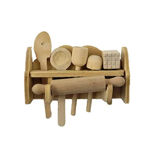 Melody Jane Puppenhaus Große Utensilien Hält Regal Miniatur Küchenzubehör 7 Teile