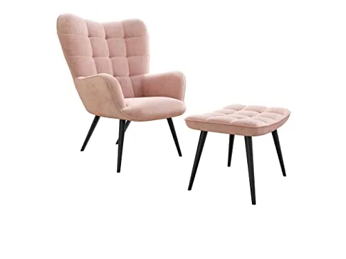 Ohrensessel mit Hocker Gunar 0022 von Mirjan24