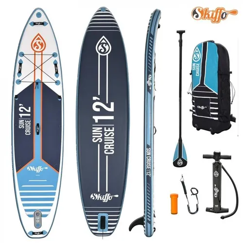Skiffo PB-SSC120C aufblasbares SUP Stand Up Paddle - Boards für Stand-Up Paddling: Hochwertiges, tragbares Paddleboard mit Drop-Stitch-Technologie für optimale Stabilität und Reaktionsfähigkeit, ideal für alle Niveaus bis 200 kg.
