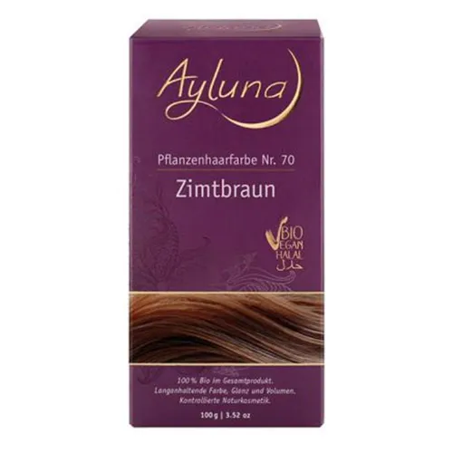 Produktbild Ayluna Pflanzenhaarfarbe Zimtbraun Nr. 70 Bio