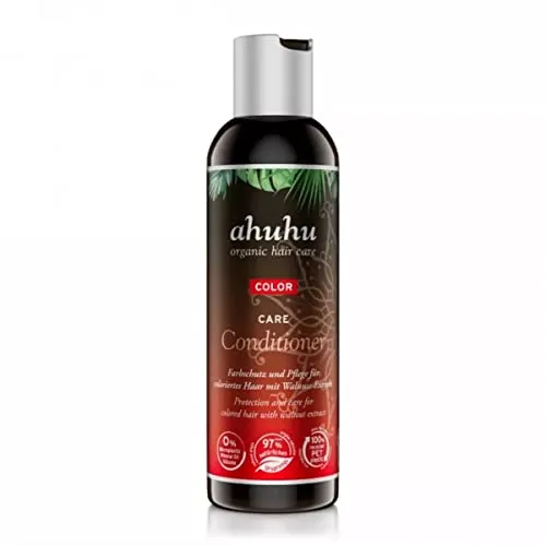 ahuhu COLOR CARE Conditioner (200 ml) – sanfte Haarspülung für gefärbtes & coloriertes Haar, mit Walnuss, Litschi & Granatapfel Extrakt, schützt die Haarfarbe vor dem Verblassen, vegane Haarpflege