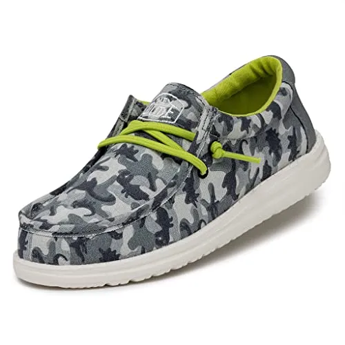 Hey Dude Jungen Wally Youth Camodino Moccasin, Blau, 36 EU