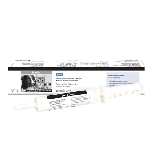 DuoTox Paste für Magen-Darm, Nierenfunktion und Lebergesundheit von Hund und Katze - Pflegende Paste zur Unterstützung der Magen-Darm- und Nierenfunktion sowie der Lebergesundheit, geeignet für alle Hunde- und Katzengrößen.