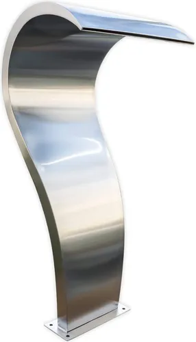 Köhko Pool Brunnen Schwalldusche Edelstahl 105 CM - Edelstahl Schwalldusche für Pools, beeindruckender 40 cm breiter Wasseraustritt für entspannende Massagen und einfache Montage.