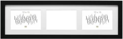 Holzgalerierahmen S66KC3 schwarz 3 Fotos 13x18 cm