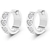 JETTE Creolen TRUE LOVE 89137292 aus recyceltem 925er Silber - Ohrringe für Damen, umweltfreundlich aus recyceltem 925er Silber gefertigt, ideal für einen nachhaltigen und eleganten Look.