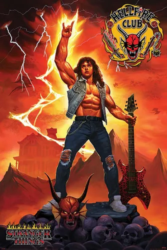 Poster Stranger Things - Poster - Hellfire Club Rock God