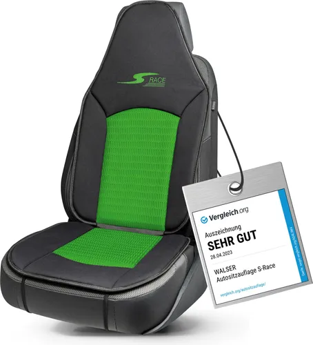 Walser Car Comfort Auto-Sitzauflage S-Race - Sitzauflage für Highback-Pilotensitze, ausgezeichnet mit Sehr Gut* für optimalen Schutz und angenehmen Sitzkomfort während der Fahrt.