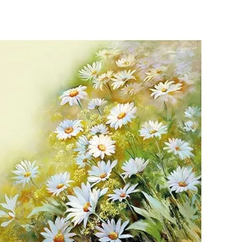 kleine Cocktail-Servietten Blumen strahlen in der Sonne | gestreift | Muster | neutral | zeitlos | G?ste | Tischdeko | Dekoration | Fest | Feier | basteln | Decoupage | Serviettentechnik 25x25cm 20