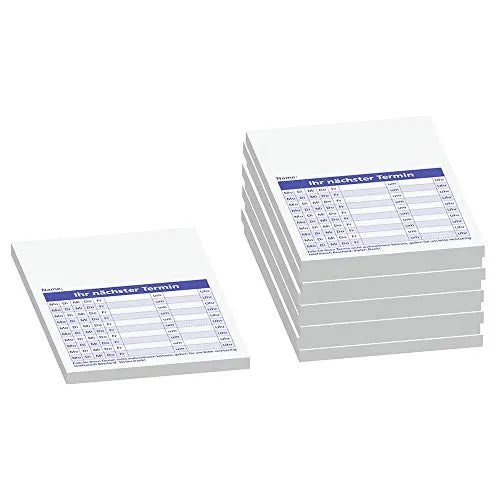 20X König & Ebhardt Terminzettel A7 50Blatt 10er-Pack